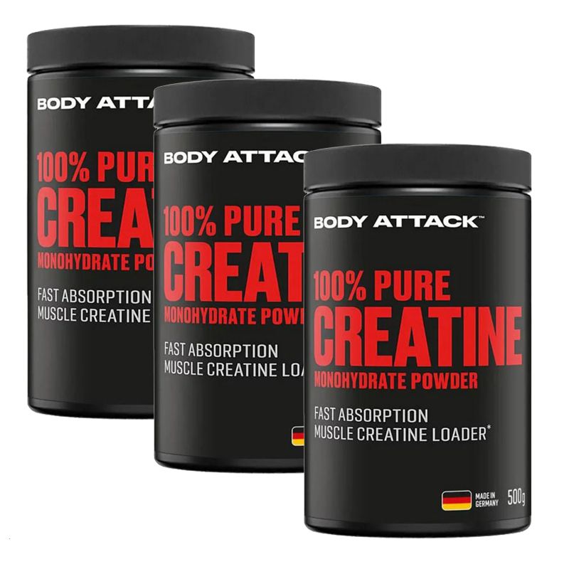 Body Attack Creatine Monohydrate 500g 3-pakk