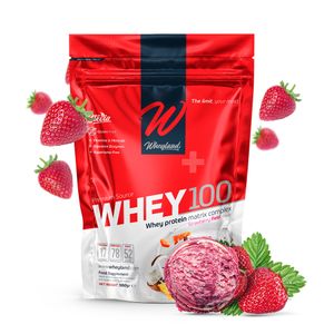 Hovedbilde Wheyland - Whey 100 Strawberry Field 500g