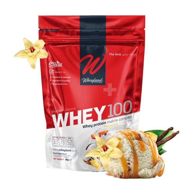 Hovedbilde Wheyland - Whey 100 Madagascar Vanilla 500g